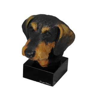 Jamnik szorstkowłosy ręcznie pomalowana statuetka Art-Dog